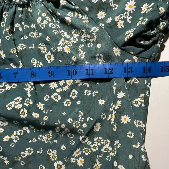 Lily Bleu Child 10-12 Blouse Peasant  Cap Sleeve Ruched Side Tie Classic Cottage - Picture 7 of 8